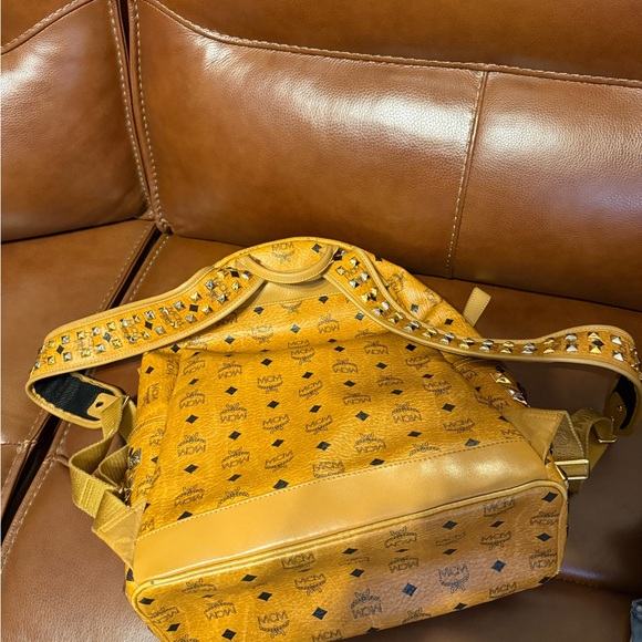 MCM Cognac Backpack with Black Accents - Picture 3 of 5